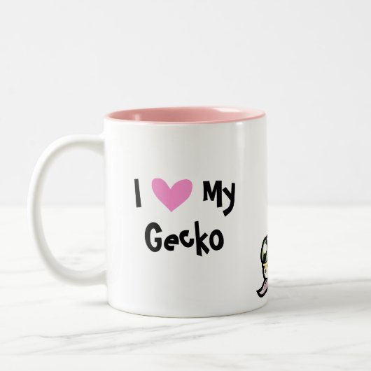 Tasse 2 Couleurs Amour de Gecko de léopard (Gauche)