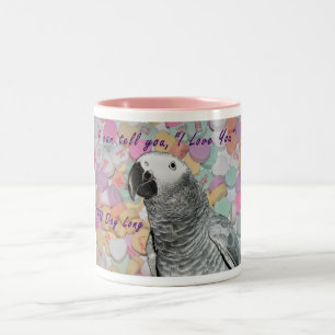 Tasse 2 Couleurs Amour de gris africain que vous attaquez
