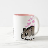 Tasse 2 Couleurs Amour de hamster nain (Devant droit)