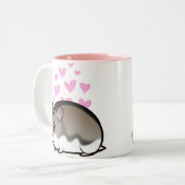Tasse 2 Couleurs Amour de hamster nain (Devant gauche)