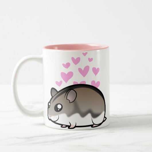 Tasse 2 Couleurs Amour de hamster nain (Gauche)