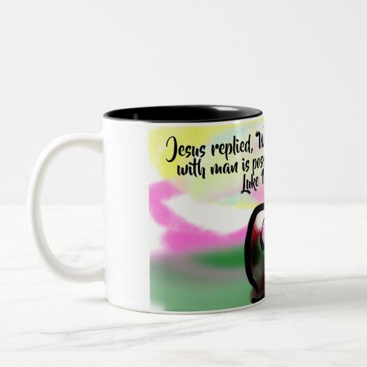 Tasse 2 Couleurs amour de jésus (Gauche)