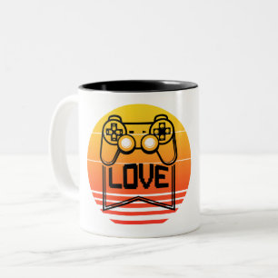 TASSE 2 COULEURS AMOUR DE JOUEUR - NERD DU JEU VIDÉO