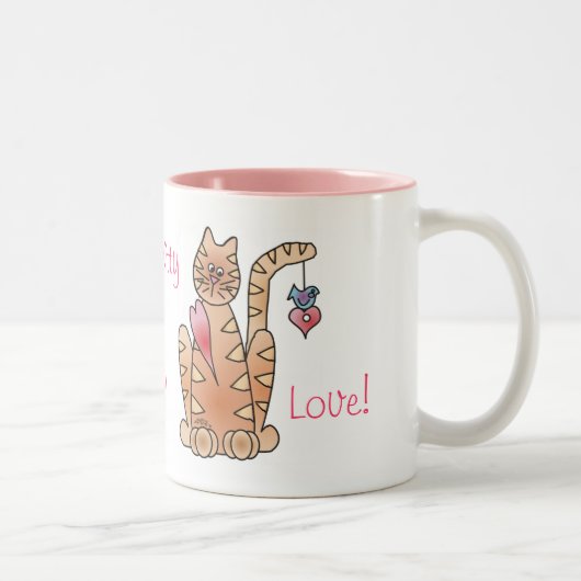 Tasse 2 Couleurs AMOUR DE KITTY ! par SHARON SHARPE (Droit)