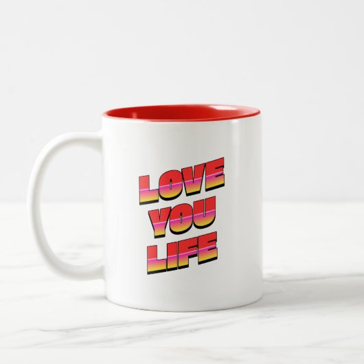 TASSE 2 COULEURS AMOUR DE LA VIE (Gauche)