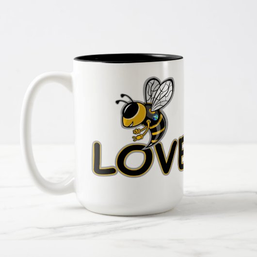 TASSE 2 COULEURS AMOUR DE L'ABEILLE (Gauche)