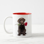 Tasse 2 Couleurs Amour de Labrador (Gauche)