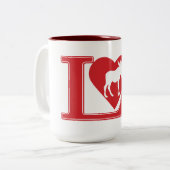 Tasse 2 Couleurs Amour de l'orignal (Devant gauche)