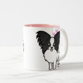 Tasse 2 Couleurs Amour de Papillon (Devant droit)
