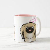 Tasse 2 Couleurs Amour de Pekingese (exposition coupée) (Devant droit)