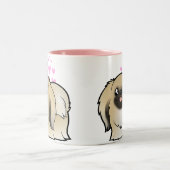Tasse 2 Couleurs Amour de Pekingese (exposition coupée) (Centre)