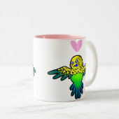 Tasse 2 Couleurs Amour de perruche (Devant droit)