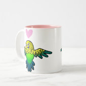 Tasse 2 Couleurs Amour de perruche (Devant gauche)