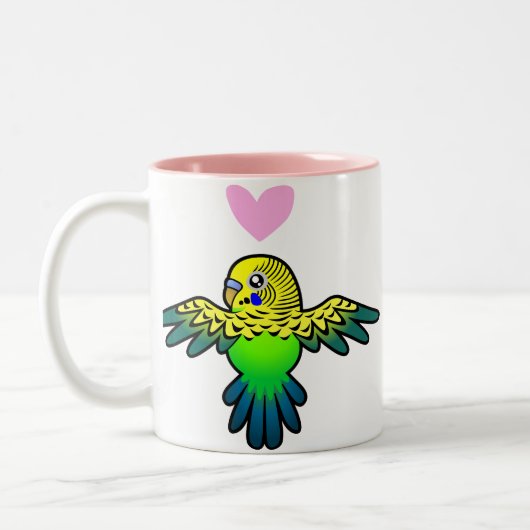 Tasse 2 Couleurs Amour de perruche (Gauche)