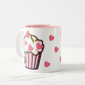 Tasse 2 Couleurs Amour de petit gâteau (Devant gauche)
