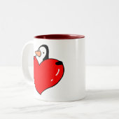 Tasse 2 Couleurs Amour de pingouin (Devant gauche)
