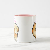Tasse 2 Couleurs Amour de Pomeranian (Centre)