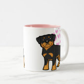 Tasse 2 Couleurs Amour de rottweiler (Devant droit)