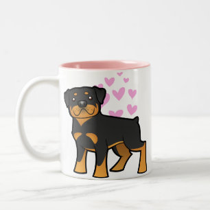 Tasse 2 Couleurs Amour de rottweiler