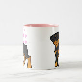 Tasse 2 Couleurs Amour de rottweiler (Centre)