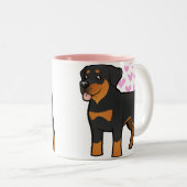 Tasse 2 Couleurs Amour de rottweiler (Devant droit)