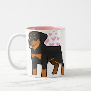 Tasse 2 Couleurs Amour de rottweiler