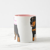 Tasse 2 Couleurs Amour de rottweiler (Centre)
