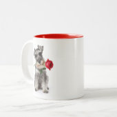 Tasse 2 Couleurs Amour de Schnauzer (Devant gauche)
