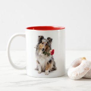 Tasse 2 Couleurs Amour de Sheltie Blue Merle
