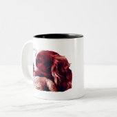 Tasse 2 Couleurs Amour de springer spaniel de Gallois (Devant gauche)