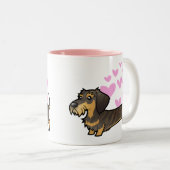 Tasse 2 Couleurs Amour de teckel (wirehair) (Devant droit)