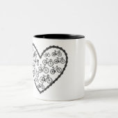 Tasse 2 Couleurs Amour de vélo (Devant droit)