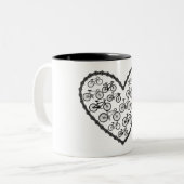 Tasse 2 Couleurs Amour de vélo (Devant gauche)