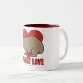 Tasse 2 Couleurs Amour de wombat (Devant droit)