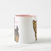Tasse 2 Couleurs Amour de Yorkshire Terrier (cheveux courts aucun (Centre)