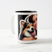 Tasse 2 Couleurs Amour des animaux (Devant gauche)
