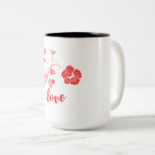 Tasse 2 Couleurs Amour des fleurs (Devant droit)