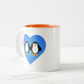 Tasse 2 Couleurs Amour des pingouins (Devant gauche)