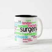 Tasse 2 Couleurs Amour d'orthopédie (Devant droit)