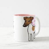 Tasse 2 Couleurs Amour doux de Fox Terrier (Devant droit)