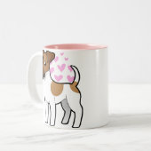 Tasse 2 Couleurs Amour doux de Fox Terrier (Devant gauche)