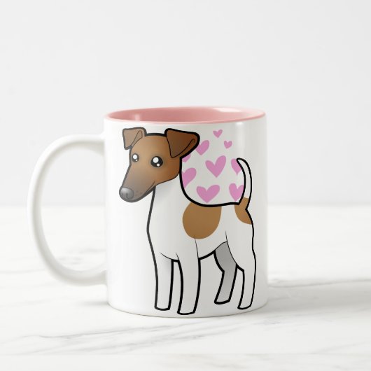 Tasse 2 Couleurs Amour doux de Fox Terrier (Gauche)