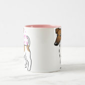 Tasse 2 Couleurs Amour doux de Fox Terrier (Centre)