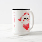 Tasse 2 Couleurs amour du chat (Devant droit)