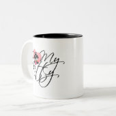 Tasse 2 Couleurs Amour du rose I mon Kitty (Devant gauche)