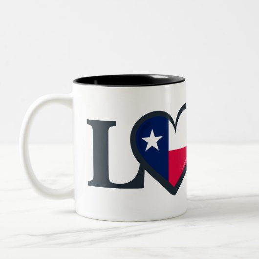 Tasse 2 Couleurs Amour du Texas (Gauche)