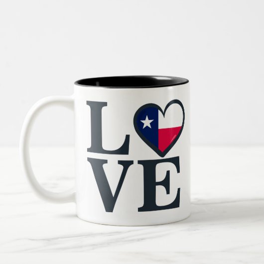 Tasse 2 Couleurs Amour du Texas (Gauche)