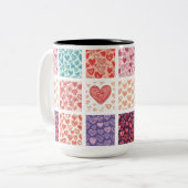 Tasse 2 Couleurs Amour et coeurs (Devant gauche)