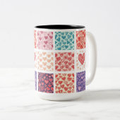 Tasse 2 Couleurs Amour et coeurs (Devant droit)