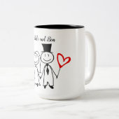 Tasse 2 Couleurs Amour éternel  (Devant droit)